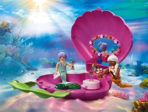 Geanta de mana PLAYMOBIL 72105 cu 2 sirene, accesorii cosmetice, pentru copii 4 - Img 2