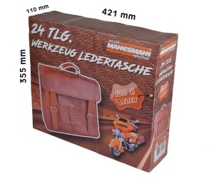 Geanta de scule din piele Bruder Mannesmann M29048 24 piese unelte universale - Img 4