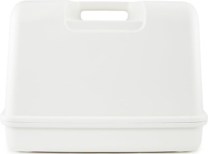 Geanta de transport SINGER pentru masini de cusut, alba, din plastic rezistent, 2.3 kg