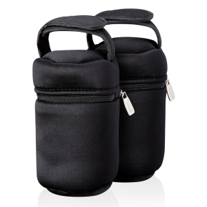 Geanta izolata Tommee Tippee pentru sticle de lapte, set 2 bucati, portabila si usoara