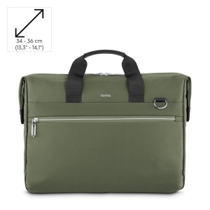 Geanta laptop Hama Ultimate Verde 141 inch impermeabila cu organizator - Img 5