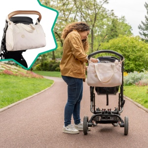 Geanta multifunctionala Badabulle Pocketstyle 23L crem accesorii incluse - Img 6