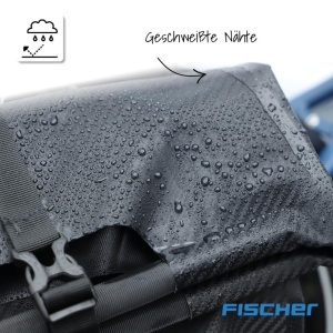 Geanta pentru bicicleta FISCHER PLUS Terra, 23 litri, impermeabila, neagra - Img 6