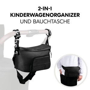 Geanta pentru carucior hauck Hip Bag, Negru - 2in1, 17 x 11 x 32 cm - Img 2