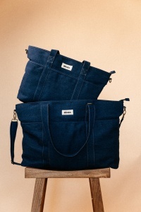 Geanta pentru scutece Beaba Madrid Modular 22L, 11 compartimente, denim - Img 6