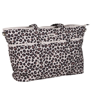Geanta pentru scutece Beaba Madrid XXL, 44L, 11 compartimente, design leopard - Img 2