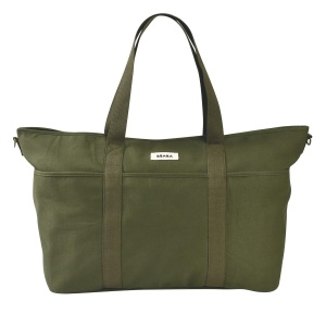 Geanta pentru scutece Beaba Madrid XXL 44L, khaki, 11 compartimente, impermeabila