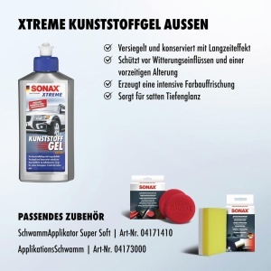 Gel pentru intretinerea plasticelor SONAX XTREME, 250 ml, pentru exterior - Img 3
