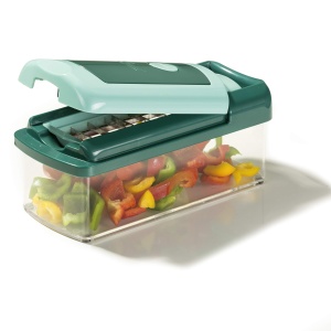 Genius Nicer Dicer Fusion Smart Julietti | Verde-menta | 16 bucati | All-Cutter | Gratar | Julienne | Spirale | Rindeluire | Zaruri | Dispozitiv de taiere | Cunoscut de la televizor | NOU, 28,5 x 21 x 16,3 cm - Img 4