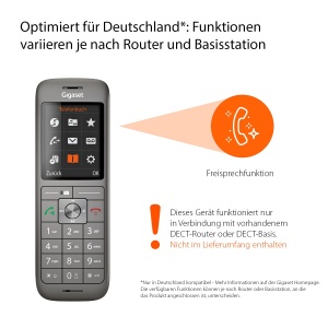 Gigaset CL660HX - receptor DECT de design cu suport de incarcare - compatibil Fritzbox - telefon fara fir de inalta calitate pentru router si baza DECT, antracit-metalic [versiunea germana] [Fara baza] - Img 2