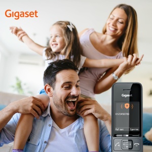 Gigaset Comfort 520A Duo - 2 telefoane DECT fara fir cu robot telefonic - Cea mai buna calitate audio cu functie hands-free - Protectie apeluri - Agenda 200 de contacte, negru-titan [versiunea germana] - Img 7