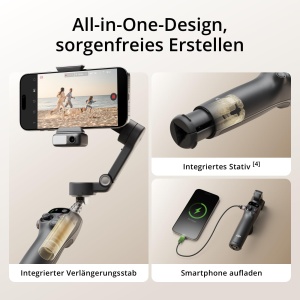 Gimbal pentru smartphone DJI Osmo Mobile 7P, stabilizare 3 axe, modul multifunctional - Img 5