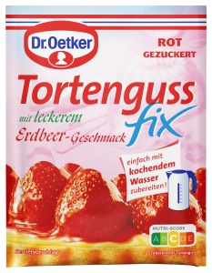 Glaazura pentru torturi Dr. Oetker cu aroma de capsuni, 20 pachete x 50 g