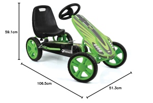 Go-Kart pentru copii hauck Speedster, 4-10 ani, 50 kg, Culoare Verde - Img 10