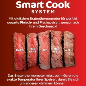 Gratar de interior si friteuza cu aer Ninja MAX 6 in 1 6 functii de gatit contine pana la 6 burgeri capacitate de 38 litri aproape deloc fum include t - Img 6