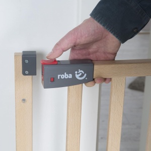 Gratar de siguranta pentru usi si scari roba Safety Up - Dimensiune ajustabila 70-118,5 cm - Lemn masiv - Img 3