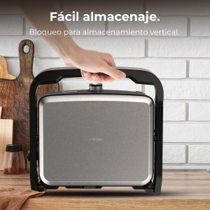Gratar electric Cecotec RocknGrill 1500W, deschidere 180, strat antiaderent, tava pentru grasime - Img 6