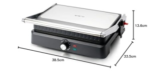 Gratar electric EMERIO CG-130859, 2200W, suprafata antiaderenta 34x24cm, deschidere 180, inox - Img 8