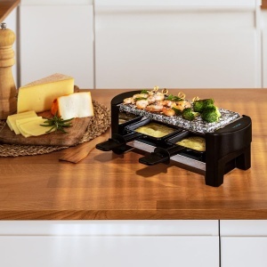 Gratar electric Raclette Cecotec Cheese Grill 3200, 320W, plita din piatra, 2 persoane - Img 2