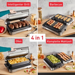 Gratar electric Tefal OptiGrill 4in1 XL GC784D10 12 programe functie cuptor antiaderent - Img 4