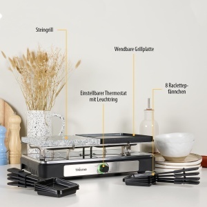 Gratar electric Tristar RA-2747, 1400 W, 5 in 1, 8 persoane, Placa reversibila - Img 2