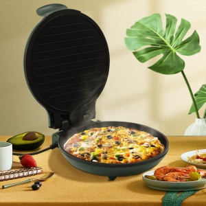 Gratar electric Uten, 1200W, suprafata antiaderenta, termostat reglabil, 30 cm - Img 8