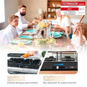 Gratar Raclette Clatronic RG 3518, 8 persoane, piatra naturala, 1400 W - Img 4