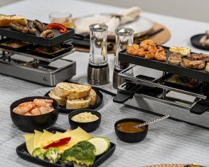 Gratar Raclette Rommelsbacher RC 800 4 persoane extensibil 730 W argintiu - Img 6