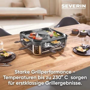 Gratar Raclette Severin RG 2350 Negru 1900W Filtru Integrat Fara Fum - Img 4