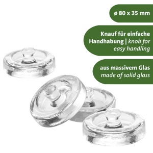Greutati pentru fermentare Westmark, set de 4, din sticla, 8 cm - Img 6
