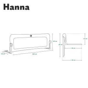 Grilaj de Protectie Lionelo Hanna 150 cm x 66 cm, pliabil, retea respirabila - Img 6