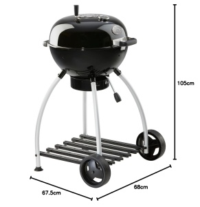 Grill cu carbune ROSLE No.1 Sport F50, capacitate 50 cm, cu termometru si roti - Img 8
