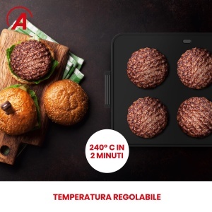 Grill electric Ardes OPTIMUS ARGRILL02, 40x30 cm, 1800 W, negru-silver - Img 6