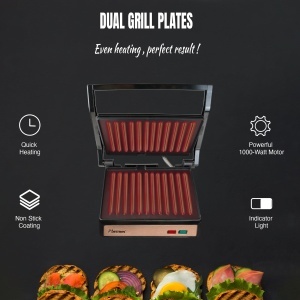 Grill electric Bestron APM124CO, 1000W, cuplu de 180, culoare cupru - Img 5