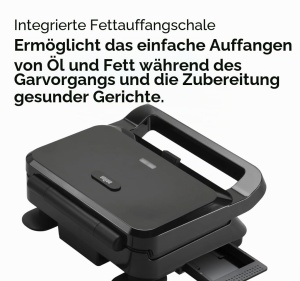 Grill electric Braun SnackMaker 5 SM5001, 800W, cu placi detasabile, negru - Img 3
