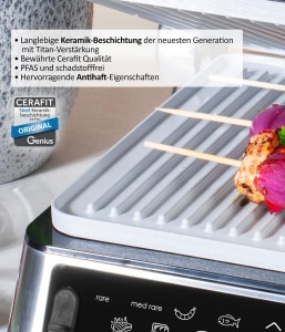 Grill electric Genius Chef, inox, 6 accesorii, 10 functii automate - Img 4