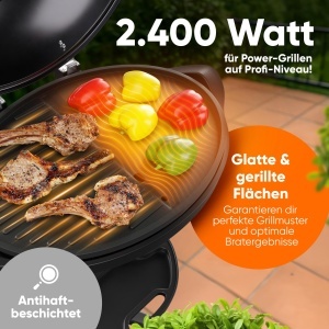 Grill electric ProfiCook PC BQS 1303, 2400W, pentru interior si exterior - Img 2
