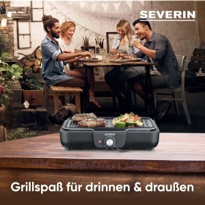Grill electric Severin PG 8556, 2200 W, pentru interior si exterior, negru - Img 3