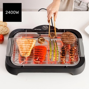 Grill electric Taurus Maxims, 2400W, suprafata 41x24 cm, termostat reglabil - Img 2