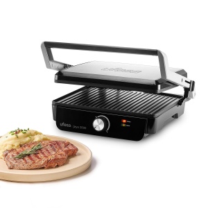 Grill electric Ufesa Jaya 2000W - Placi antiaderente, 180 deschidere, temperatura reglabila