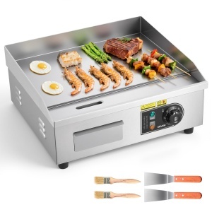 Grill electric VEVOR 2800W, suprafata 45x30 cm, temperatura reglabila 50-300C
