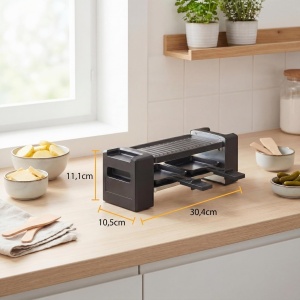 Grill Mini Raclette Tristar RA-2751, 400 W, pentru 2 persoane, compact - Img 2