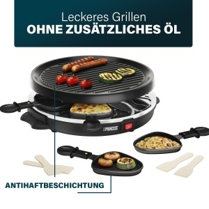 Grill Raclette Princess 162725, 2-6 persoane, 800 W, negru - Img 6