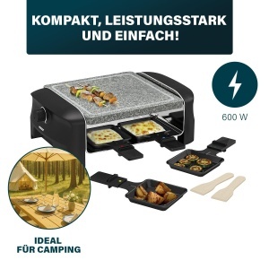 Grill Raclette Princess 162810 pentru 2-4 persoane, 600W, cu placa din piatra naturala - Img 3