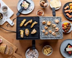 Grill Raclette ROMMELSBACHER RCS, 1350W, 8 Pfannchen, NegruInox - Img 4