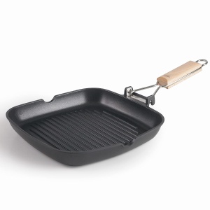 Grillpfanne Lacor 25144, Aluminiu, 24x24 cm, PFOA-free, Negru