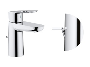 GROHE BauLoop - Robinet de lavoar cu o singura parghie (cu economie de apa, S-Size, cu tija de tragere, instalare cu o singura gaura), crom, 23335000 - Img 7