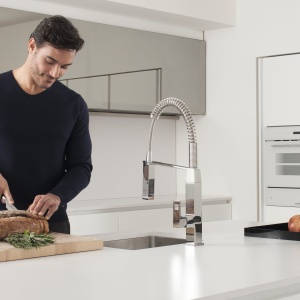 GROHE Eurocube | Robinete de bucatarie - Robinet de chiuveta cu o singura parghie | cu dus profesional | crom | 31395000 - Img 5