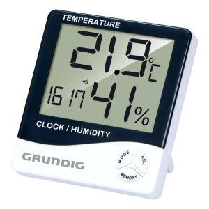 Grundig Statie Meteo Digitala AlbNegru LCD Termometru si Higrometru