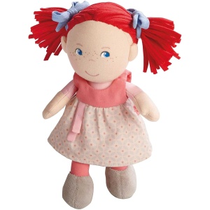 HABA 5737 - Papusa Mirli soft rag doll pentru bebelusi de la 6 luni pentru a se juca imbratisa si confort cadou pentru nastere si botez livrat in cuti